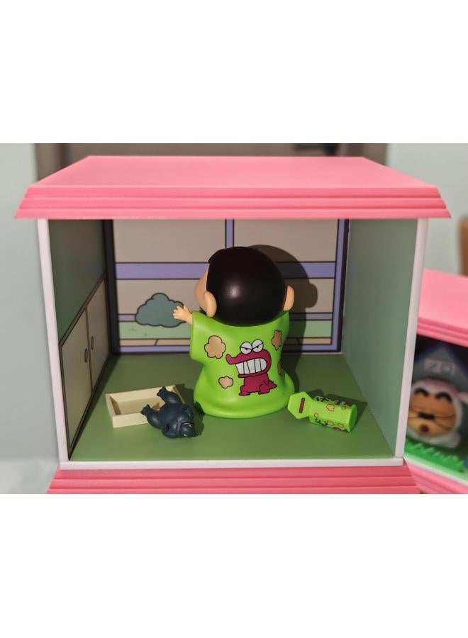 Crayon Shin-Chan New Year's Day House Series Blind Box Cute Dolls Trendy Toys Peripheral Ornaments